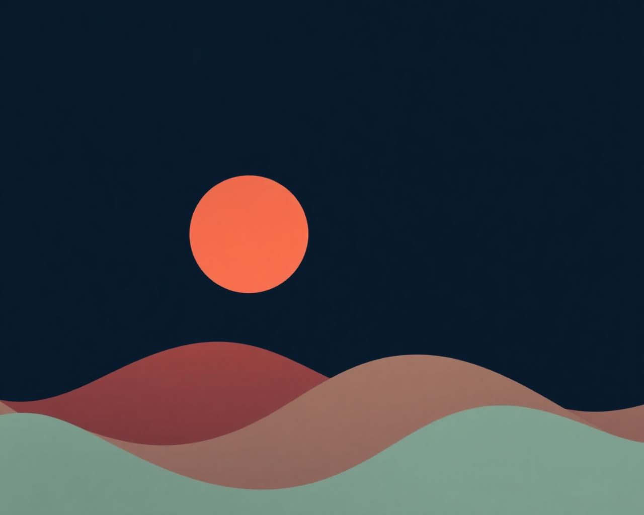 Soft abstract illustration of a glowing orb over calm waves